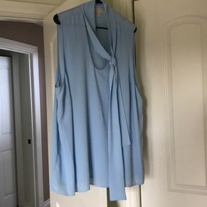 Michael Kors powder blue tie blouse